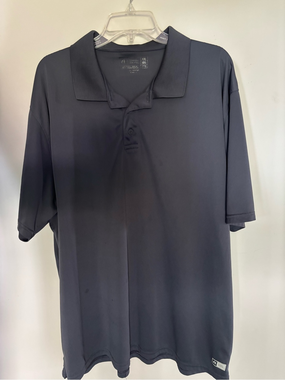 Russell Athletic Men's Charcoal Polo Shirt - Short Sleeve